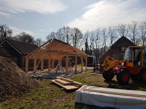 Grote veranda dak frame werk