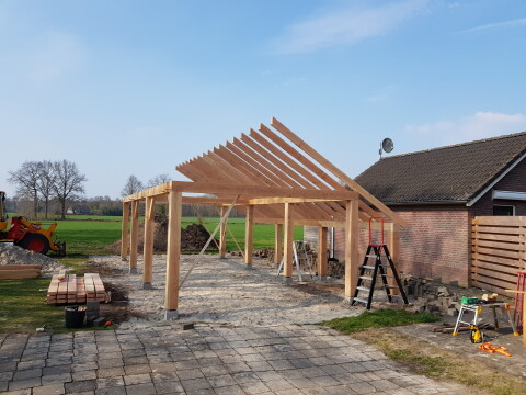 Grote veranda frame werk