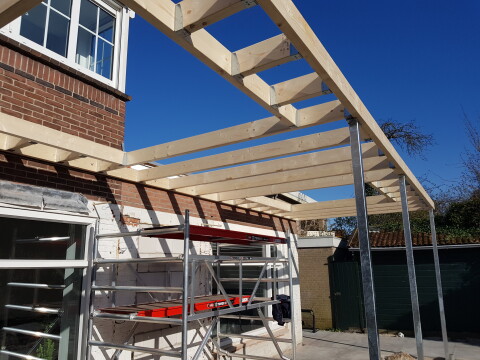 Moderne particuliere veranda frame